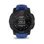 Garmin Instinct 3 Reloj Inteligente GPS AMOLED Negro 45 mm con Banda de Silicona Azul Bolt y Negro, Resistencia al Agua 10 ATM, Seguimiento de Actividad Multideporte