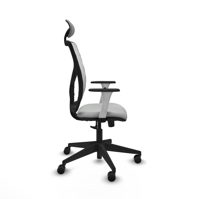 PIQUERAS Y CRESPO Silla de oficina Motilla con Mecanismo Sincro Gris claro y Blanco