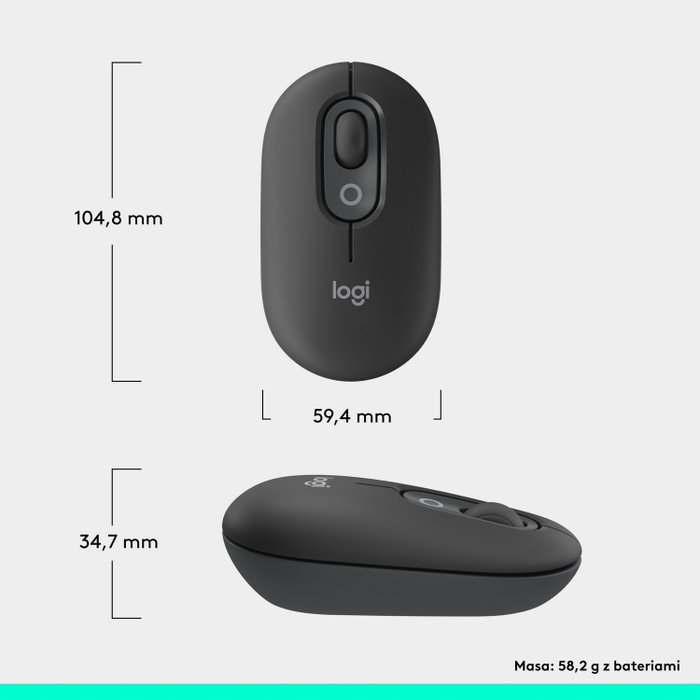 Logitech Pop Mouse Grafito