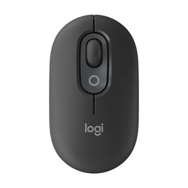 Logitech Ratón Inalámbrico Pop Mouse Grafito con Botón Personalizable para Emoji, Bluetooth 5.1, 4000 DPI, Easy-Switch Multidispositivo, Hasta 24 Meses de Batería