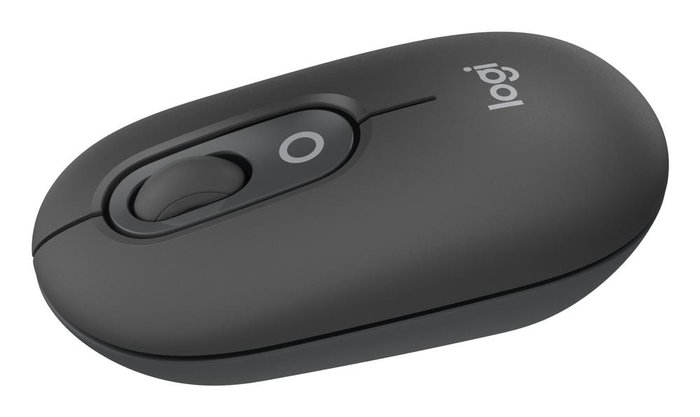 Logitech Ratón Inalámbrico Pop Mouse Grafito con Botón Personalizable para Emoji, Bluetooth 5.1, 4000 DPI, Easy-Switch Multidispositivo, Hasta 24 Meses de Batería