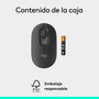 Logitech Ratón Inalámbrico Pop Mouse Grafito con Botón Personalizable para Emoji, Bluetooth 5.1, 4000 DPI, Easy-Switch Multidispositivo, Hasta 24 Meses de Batería