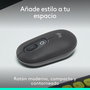 Logitech Ratón Inalámbrico Pop Mouse Grafito con Botón Personalizable para Emoji, Bluetooth 5.1, 4000 DPI, Easy-Switch Multidispositivo, Hasta 24 Meses de Batería