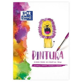 Oxford Bloc de Pintura Infantil A4 Liso 180g (Set de 5)