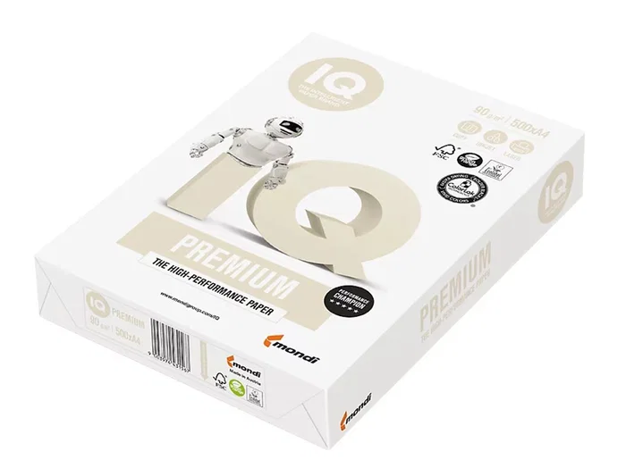 Iq premium Papel Din A4 90 Gramos Paquete de 500 Hojas Blanco Multifuncion