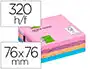Q-connect Bloc de notas adhesivas quita y pon con 320 hojas 76x76mm