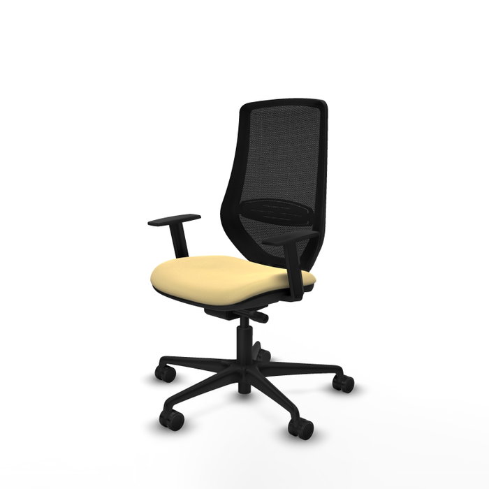 PIQUERAS Y CRESPO Silla de oficina Mardos con mecanismo Sincro/Traslack Crema y Negro PIQUERAS Y CRESPO Silla de oficina Mardos con mecanismo Sincro/Traslack Crema y Negro