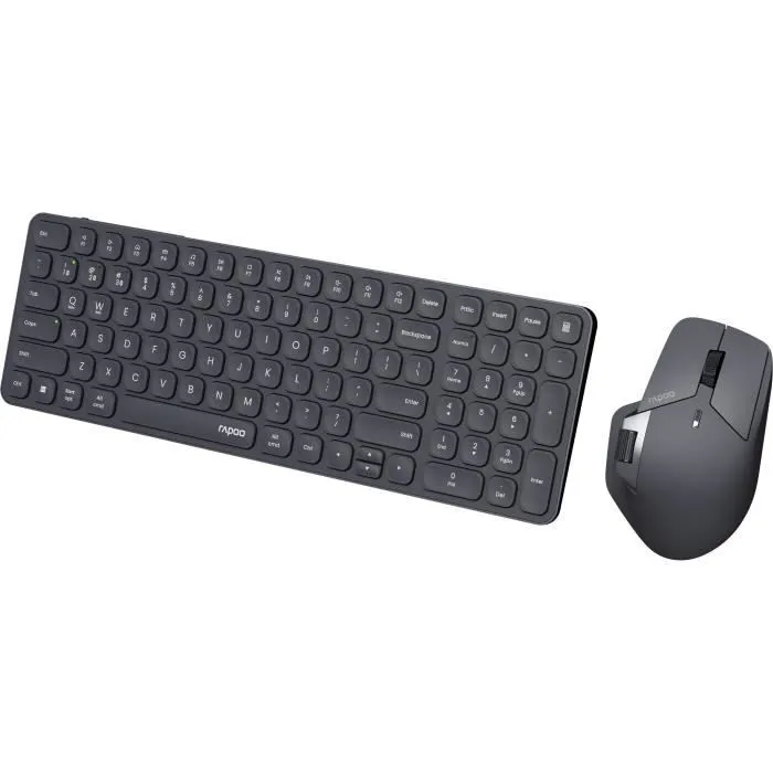 Rapoo 9760M Combo Teclado y Ratón Inalámbrico Ultrafino Gris Oscuro