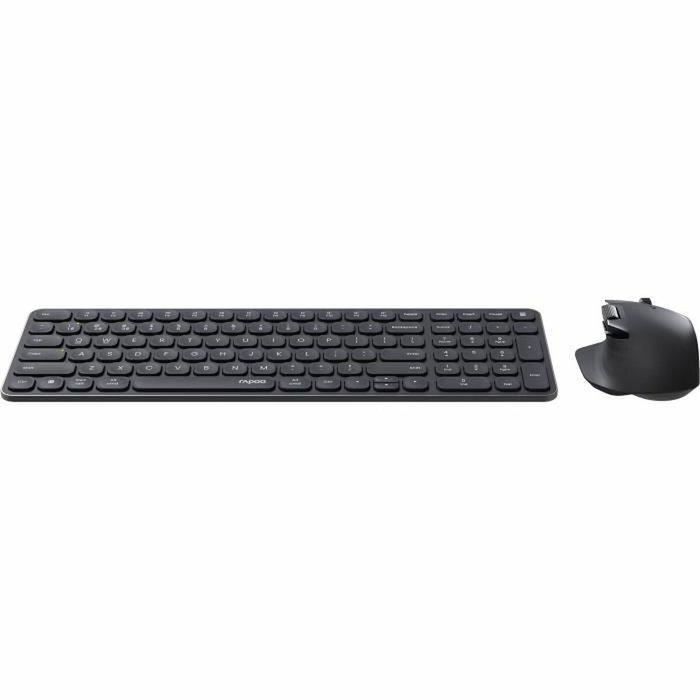 Rapoo Combo de teclado y ratón 9760M Inalámbrico Ultrafino Gris oscuro