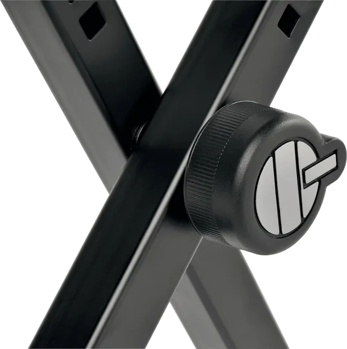 Quiklok Banqueta Piano X "Basic" Negro Imitación Cuero Altura Ajustable 480-580mm Plegable