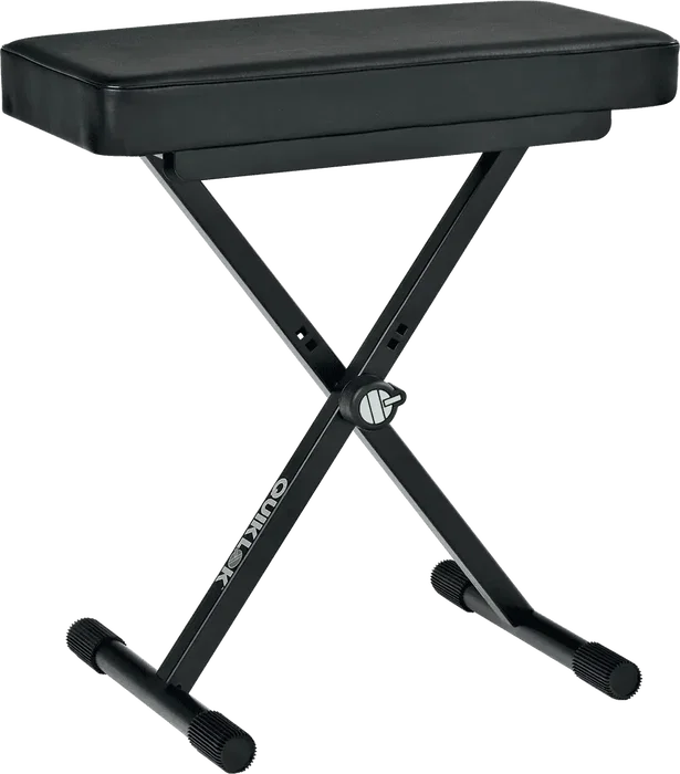 Quiklok Banqueta Piano X "Basic" Negro Imitación Cuero Altura Ajustable 480-580mm Plegable