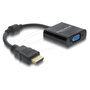 DeLOCK 61077 Adaptador HDMI tipo A Macho a VGA D-Sub Hembra Negro