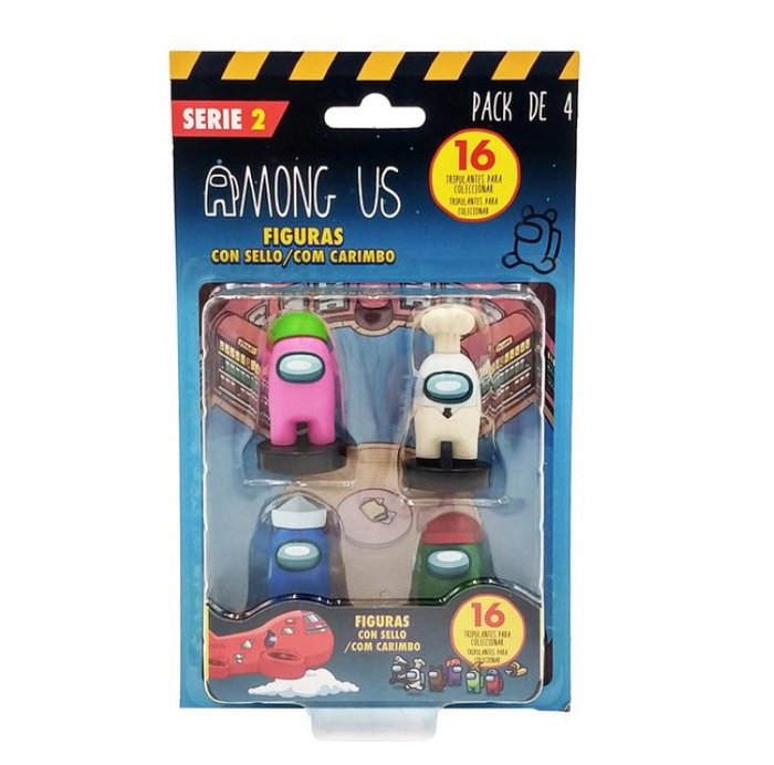 Bizak Figuras Among Us S2 Caja Pack con 4 figuras y 16 modelos para coleccionar Bizak Figuras Among Us S2 Caja Pack con 4 figuras y 16 modelos para coleccionar