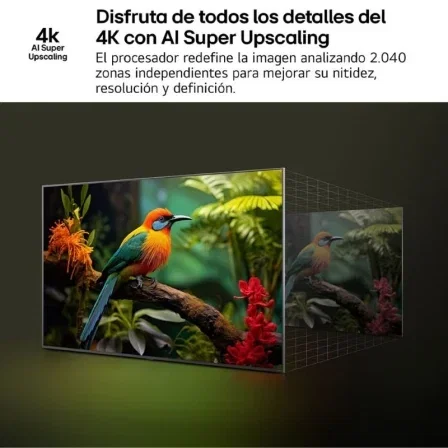LG Televisor QNED 50QNED84A6C 50" Ultra HD 4K Smart TV QNED84 IA α7 Gen8 webOS 25, WiFi, Gaming Game Optimizer, Sonido 9.1.2 Virtual, HDR10, Magic Remote