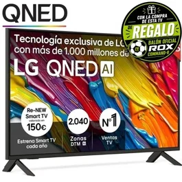 LG Televisor QNED 50QNED84A6C 50" Ultra HD 4K Smart TV QNED84 IA α7 Gen8 webOS 25, WiFi, Gaming Game Optimizer, Sonido 9.1.2 Virtual, HDR10, Magic Remote