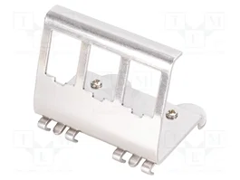 DIGITUS Panel de parches Keystone angular de plata para raíl DIN (3 puertos)平衡