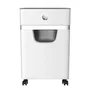HP OneShred 10MC Destructora de Papel Microcorte, 22 cm, Nivel de Seguridad P-5, 10 Hojas, para Tarjetas de Crédito y Grapas, 65 dB, Cesta 20 L, Blanco
