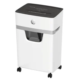 HP OneShred 10MC Trituradora de Papel Microcorte, 22 cm, 2 mm, 20 L, 65 dB, Blanco
