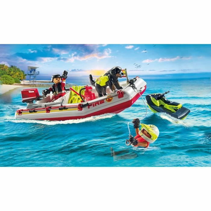 Playmobil Bote de bomberos con moto acuática Action 71464