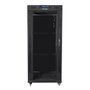 Lanberg Armario Independiente 19 Pulgadas Gabinete 27U 600x800 Puerta Vidrio LCD Paquete Plano Negro