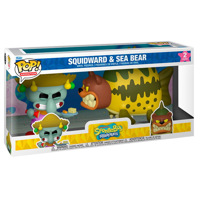 Funko Pack de 2 Figuras POP! Animation Bob Esponja: Squidward & Sea Bear Funko Pack de 2 Figuras POP! Animation Bob Esponja: Squidward & Sea Bear