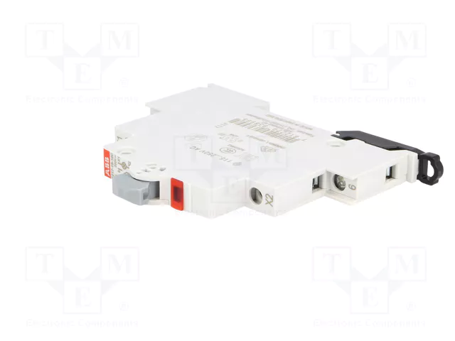 ABB Interruptor de botón rojo con LED, 16A, 250VAC ABB Interruptor de botón rojo con LED, 16A, 250VAC