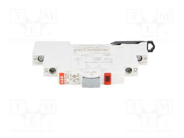 ABB Interruptor de botón rojo con LED, 16A, 250VAC ABB Interruptor de botón rojo con LED, 16A, 250VAC