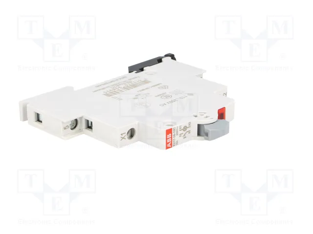 ABB Interruptor de botón rojo con LED, 16A, 250VAC ABB Interruptor de botón rojo con LED, 16A, 250VAC