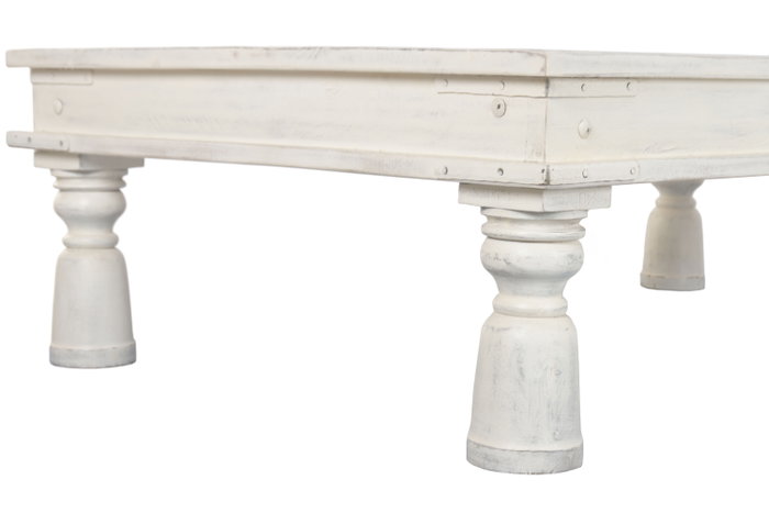 DKD Home Decor Mesa de Centro de Madera Decapé Blanco 170x102x47 DKD Home Decor Mesa de Centro de Madera Decapé Blanco 170x102x47