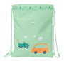 Bolsa Mochila con Cuerdas Safta Coches Verde 26 x 34 x 1 cm