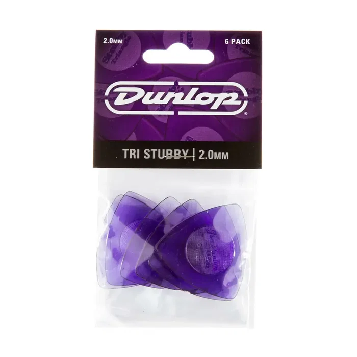 DUNLOP Pack de 24 Púas Tri Stubby Light Purple - 2.00 mm