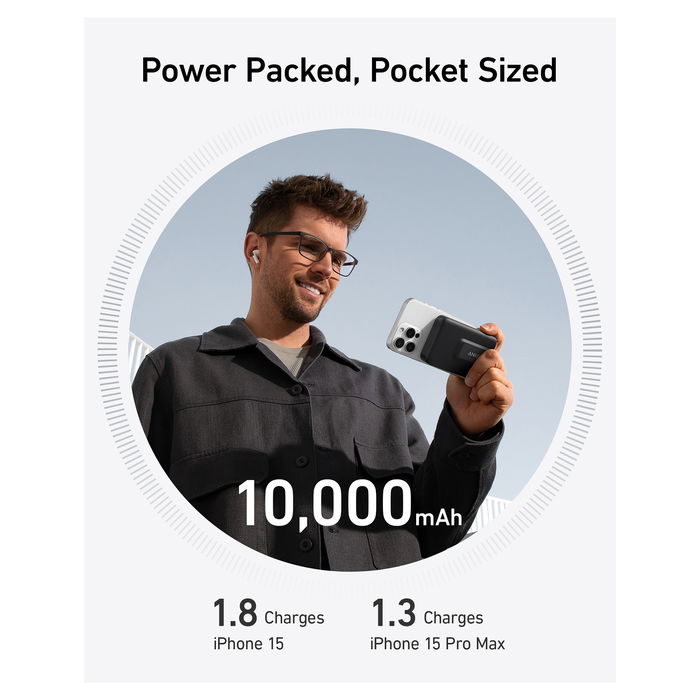 Anker 633 MagGo Power Bank Inalámbrico Magnético 10000 mAh 15W Negro