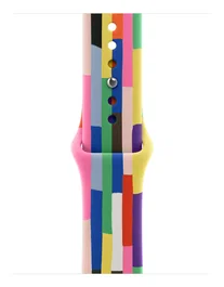 Apple MFFQ4ZM/A Correa Pride Edition para Apple Watch 38mm 40mm 41mm Series 7 9 SE 3 - Fluoroelastómero Multicolor, Talla M/L