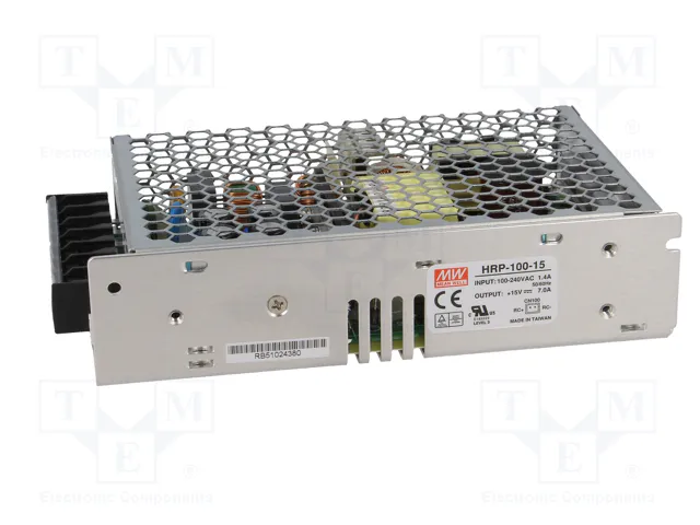 MEAN WELL HRP-100-15 Fuente de alimentación de 105W, 15V DC, 7A