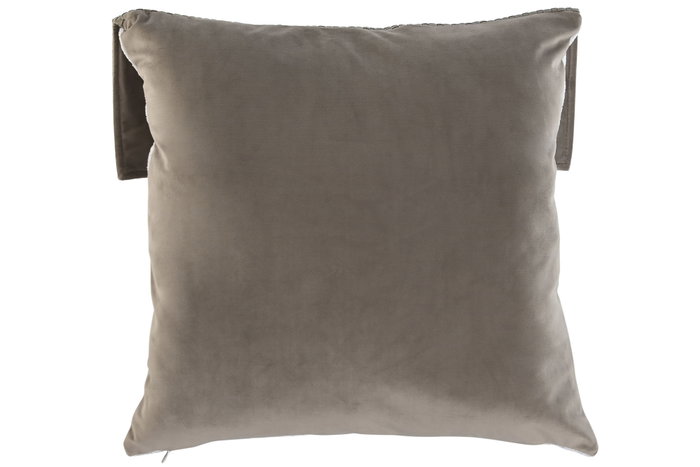 DKD Home Decor Cojin Greige Blanco 45 x 10 x 45 cm Jacquard Poliester