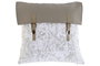 DKD Home Decor Cojin Greige Blanco 45 x 10 x 45 cm Jacquard Poliester
