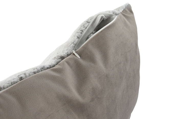 DKD Home Decor Cojin Greige Blanco 45 x 10 x 45 cm Jacquard Poliester