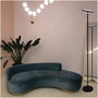 Cristalrecord Dencel Lámpara de Pie LED 24W, Dimmable 3 CCT (2700K-4000K-6500K), 2200 LM con Mando, Temporizador 1h, Color Negro, Ø25x175 cm