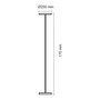 Cristalrecord Dencel Lámpara de Pie LED 24W, Dimmable 3 CCT (2700K-4000K-6500K), 2200 LM con Mando, Temporizador 1h, Color Negro, Ø25x175 cm
