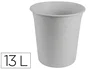 Q-connect Papelera KF00610 Plástico Gris Opaco 13 Litros Ø21 x 29 cm