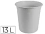 Q-connect Papelera KF00610 Plástico Gris Opaco 13 Litros Ø21 x 29 cm