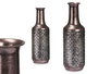 Giftdecor Jarron Relieve Alto Plata Envejecido 14x46x14cm (Set de 4)
