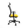 PIQUERAS Y CRESPO Silla de oficina Haches con mecanismo Sincro/Traslack, Amarillo y Gris
