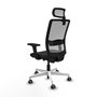 PIQUERAS Y CRESPO Silla de oficina Haches con mecanismo Sincro/Traslack Negro y Gris