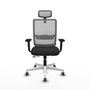 PIQUERAS Y CRESPO Silla de oficina Haches con mecanismo Sincro/Traslack Negro y Gris