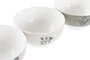 DKD Home Decor Set de 12 Cuencos de Porcelana Mariposa Rosa y Beige