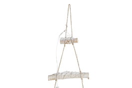 DKD Home Decor Colgante Navidad Alpina Decoracion Flor Seca y Led Marron 8 x 93 x 49 cm