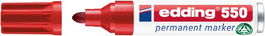 Marcador Permanente Edding 550 Conico Rojo (Set de 10)