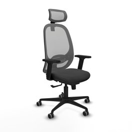 PIQUERAS Y CRESPO Silla de oficina Cilanco con mecanismo Sincro, Gris oscuro y Gris