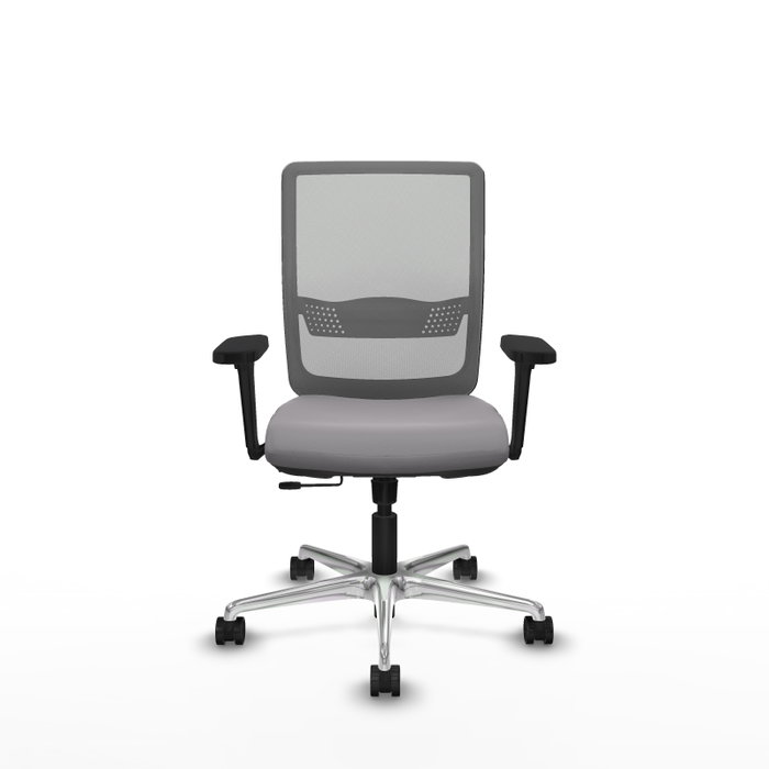 PIQUERAS Y CRESPO Silla de oficina Haches Gris con mecanismo Sincro/Traslack
